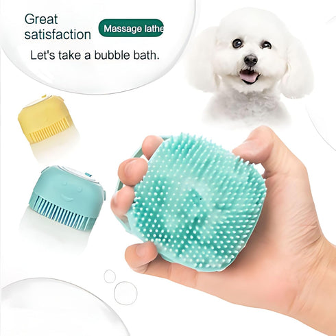 2pcs Dog Brush and Cat Brush - Self-cleaning Slicker Brush and Silicone Dog Bath Brush - Pet Hair Removal Tool for Long