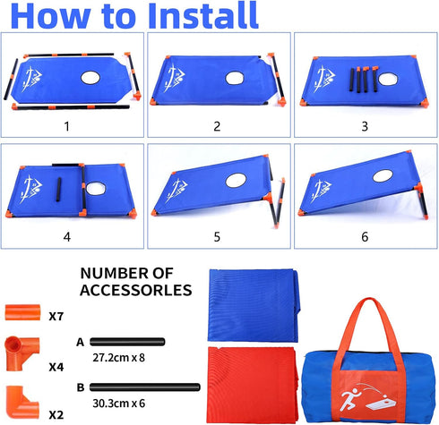 3x2 Set 8 Set Sets NZQXJXZ ft Cornhole Board with Bean Bags and Carrying Bag, Outdoor Toss Game for Kids and Adults