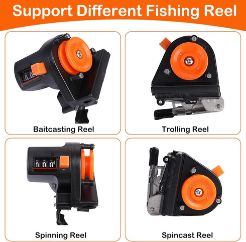 Fishing Line Counter 0-999M for Spooling & Trolling, Portable Depth Gauge with Easy-Read Display, Essential Fishing