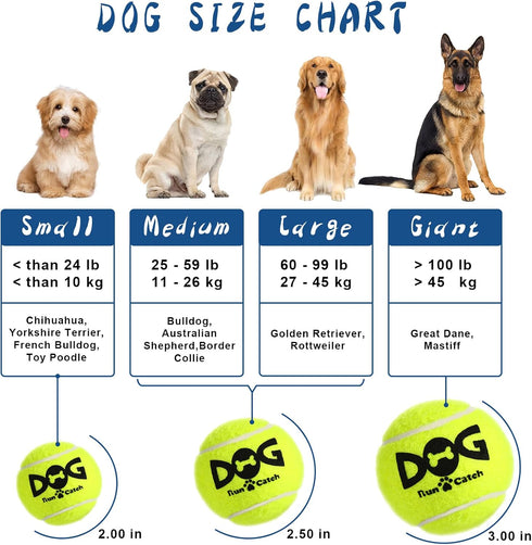 2.5'', 20Pack INSUM Squeaky Dog Balls - Squeaky Tennis Balls for Dogs, Multicolor | Medium