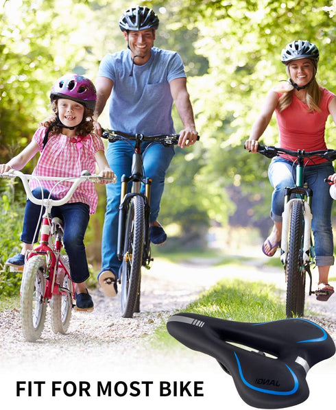 MSDADA Gel Bike Seat for Men & Women, Waterproof Bicycle Saddle Comfortable Soft Cushion