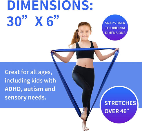 Yxmeiguo 30" 46", Kids Stretch Band Focus Tool, Resistance Band for Kids Stretches to Over ADHD Tools for Kids, Stretch