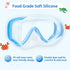 Freela Kids Swim Goggles Diving Mask for Youth 6-14, Tempered Glass Lens with Nose Cover