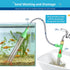 ZZM Fish Tank Cleaning Tools, Aquarium Water Changer Kit, Siphon Vacuum Gravel Cleaner