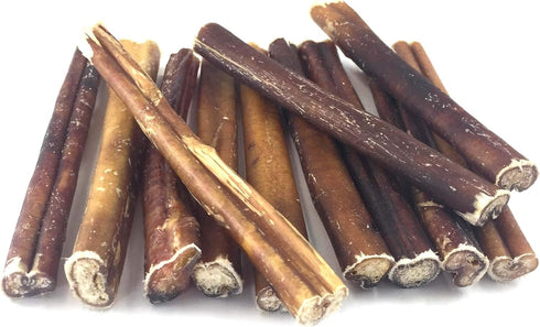 Sancho & Lola's Bully Sticks for Dogs Standard (10 Count) - High-Protein Beef Pizzle Chews, No Antibiotics