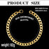 18K Gold Plated Dog Chain Collar, 3/4 Inch (20mm) Width, Durable Cuban Link Necklace for Pit Bulldog, Light Metal