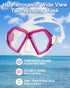 Snorkeling Gear for Adults Age 10+ - 2 Window Adult Snorkel Mask & Set, Panoramic Wide View with Travel Bag