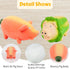Squeaky Pig Dog Toys 3 Pack - Grunting Veggie Pig Toy for Small Medium Large Dogs, Durable Rubber Chew Toys