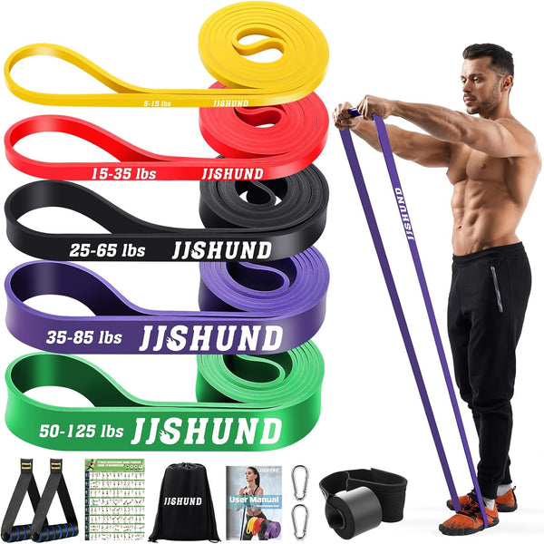 Resistance Bands, 5 Pcs Pull Up Assistance Bands - Exercise Bands for Men Women, Muscle Strength Training