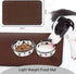 Sinland Microfiber Large Pet Food Mat, Dog Feeding Mat with Anti-Skid Backing, 21 Inch x 32 Inch, Brown