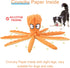 WishLotus Octopus Dog Chew Toy, No Stuffing Plush Squeaky Toy with Crinkle Paper for Small, Medium Dogs (Orange)