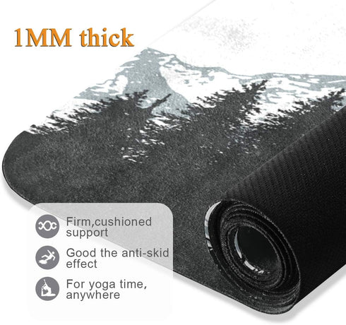Qilmy Fantasy Mandala Pattern Yoga Mat, Eco-Friendly Non-Slip Texture Pro Exercise & Workout Mat