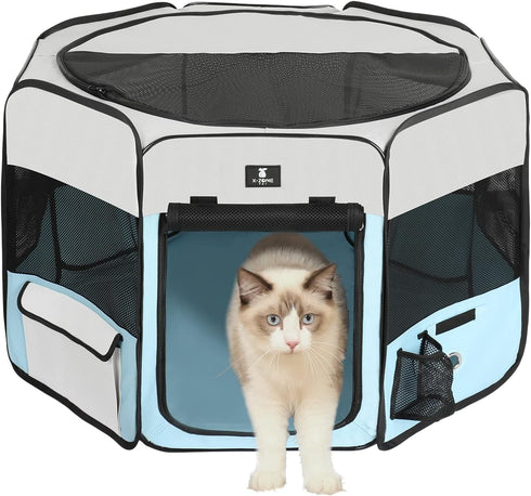 X-ZONE PET Dog Playpen Portable Pet Play Pens for Puppies, Cat, Rabbit,