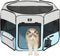 X-ZONE PET Dog Playpen Portable Pet Play Pens for Puppies, Cat, Rabbit,