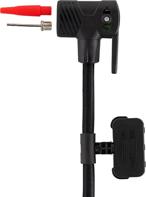 Schwinn Air Base Foot Operated Bike Pump, Dual Pump Head for Presta and Shrader Valves, Max PSI 100