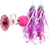 Kids Streamers and Bike Bell for Girls, 1 Pack Flower Bicycle Bell with 2 Pack Handlebar Streamers