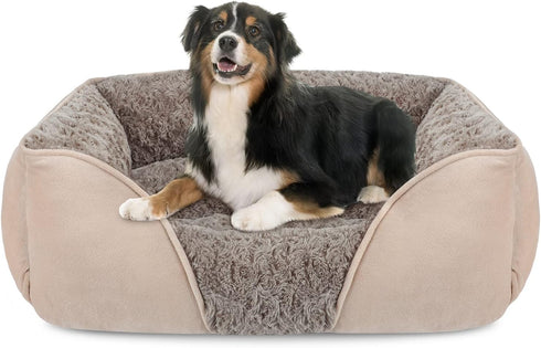 INVENHO X-Large Rectangle Washable Dog Bed, Orthopedic Soft Calming Sleeping Bed for Large Medium Small Dogs, Anti-Slip