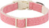 Breathable Cotton Dog Collar, Soft Padded Heavy Duty Adjustable Collar for Small Medium Large Dogs, Pink, Medium Size