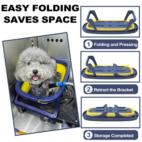 Pet Bathtub with Toys,Portable Puppy Bathtub for Easy Baths and Easy Storage, Dog Bath Tubs for Small Medium Pets