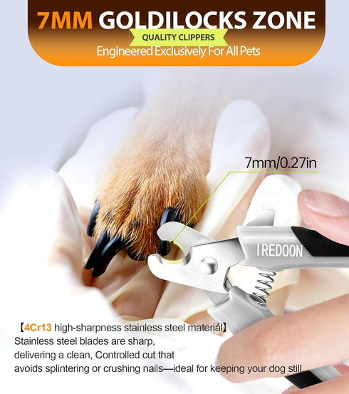 Trimmer, IREDOON Dog Nail Clippers and Ultra-Sharp Pet Nail Clippers with Nail File for Grooming - Dog Claw Care