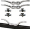 Pmsanzay Stainless Steel Cord Cleat, 6" Rope Cleat Anchor Cleat, 2 Pcs with Quick Release Track Rail Adapter