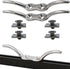 Pmsanzay Stainless Steel Cord Cleat, 6" Rope Cleat Anchor Cleat, 2 Pcs with Quick Release Track Rail Adapter