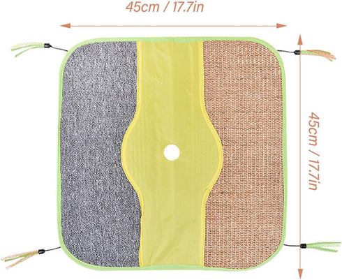 Multifunctional Cat Scratch Play Mat Interesting Sisal Scratching Pad Rug for Kitten cat scratching mat