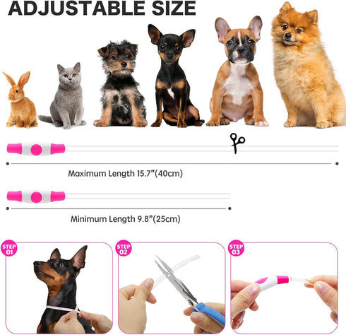 BSEEN Light Up Dog Collars, Rechargeable LED Puppy Collar, Glowing TPU Cuttable Collar for Small Medium Large Dogs (XS,