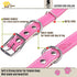 ADITYNA Heavy-Duty Pink Leather Dog Collar for Small Dogs, Soft Padded for Comfort - Girl Dog Collar for Walking,