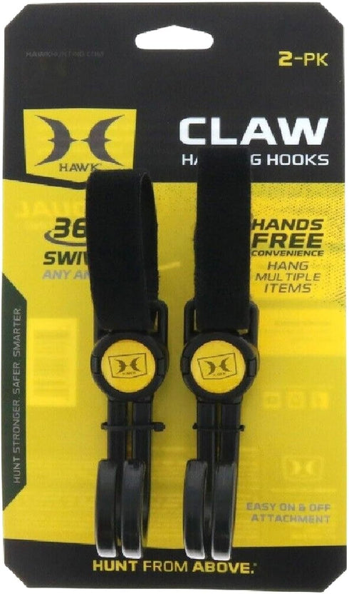 Hawk Claw Hanging Hooks - Durable Universal Fit Hunting Accessories with Adjustable Straps, 2-Pack