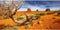 AWERT 36x18 inches Reptile Habitat Background, Orange Desert Terrarium Background, Durable Polyester Background