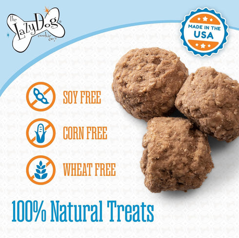 The Lazy Dog Cookie Co. Soft Dog Treats - Mutt Mallows Strawberry Smoochies, Wheat-Free, Baked in USA, 5 oz (Pack of 3)