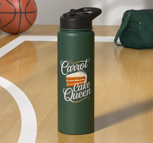 Carrot Cake Passion Cake Dessert Baking Designs Carrot Cake Queen Stainless Steel Insulated Water Bottle