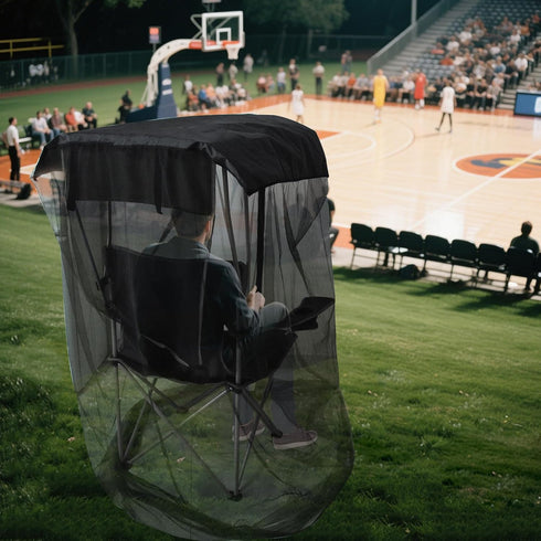 Emsiok 63"H 35"X32" Mosquito Net Cover for Canopy Chair, Bug Barrier Mosquitos Mesh Tent Black Chair Mosquito Netting