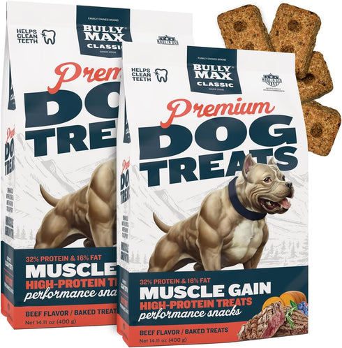 Bully Max Premium High Protein Dog Treats for Puppy & Adult Dogs