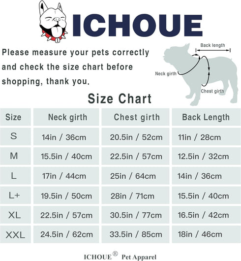 iChoue French Bulldog 100% Breathable Cotton Striped T Shirts, Summer Cooling Vest Clothes for Medium Dogs Tank Tops