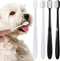 Dog Toothbrush, 4 Pcs Soft Dog Tooth Brushing Kit, Long Handle Pet Toothbrush for Dogs Teeth Cleaning and Oral Care