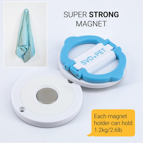 SVD.PET (4-Pack Pee Pad Magnetic Holder, Dog Potty Training Magnetic Holder, Strong Magnets with easy-lifted handles, Perfect for Leg-lifting Marking Dogs, Compatible with Any Size of Puppy Pee Pads