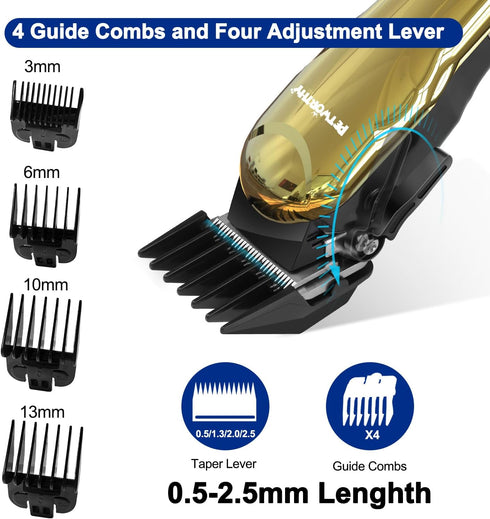 Dog Grooming Clippers Kit - Low Noise Heavy Thick Hair Coats Shaver Clippers, Professional Rechargeable Cordless
