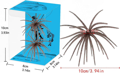 Generic 2-Piece Bass Fishing Lures, Realistic Sea Urchin, Soft Elastic Bait, Sturdy Lifelike Design, Multi-Purpose
