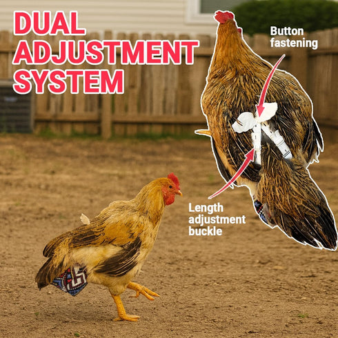 Revoloza 3rd-Upgrade 3D 3D Reusable Chicken Diapers for Indoor Chickens Leak-Proof Pouch with Replaceable Bag