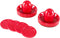 Super Z Outlet Light Weight Air Hockey Red Replacement Pucks & Slider Pusher Goalies for Game Tables, 2 Striker, 4 Puck