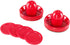 Super Z Outlet Light Weight Air Hockey Red Replacement Pucks & Slider Pusher Goalies for Game Tables, 2 Striker, 4 Puck