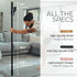 Yoga Stick 5ft Made from Natural Bamboo - Stretching Stick with Non-Slip Handles for Mobility and Flexibility