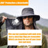 Fishing Hat for Men & Women, Outdoor Wide Brim Hat with UV Sun Protection, Face Cover & Neck Flap