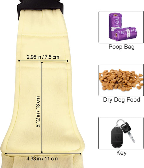 PETLOFT Reversible Dog Cat Sling Carrier, Adjustable Hands-Free Cross Body Carrier for Dog/Cat/Bunny up to 11lb (Beige)