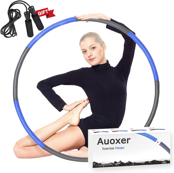 Fitness Exercise Weighted Hoops, Fun Way to Lose Weight Fast, Detachable and Size Adjustable Design