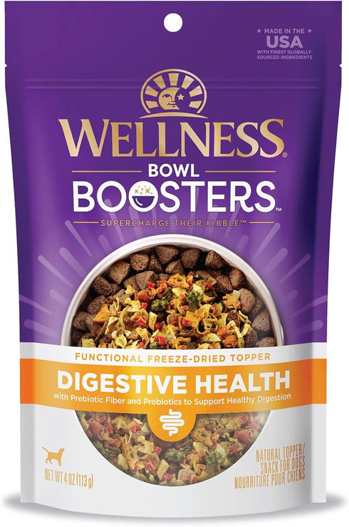 Wellness Bowl Boosters - Dog Food Topper for Small, Medium, & Large Breeds, Grain Free, Natural Chicken, 4 Ounce Bag