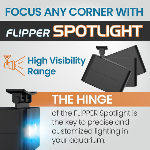 FL!PPER Flipper DeepSee MAGNIFIED Viewer for Fish Tank Aquarium with Rechargeable LED Spotlights