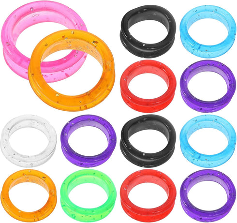 NOLITOY 20pcs Silicone Scissors Finger Rings, Soft Shears Ring Pet Grooming Accessories for Barber Hair Cutting